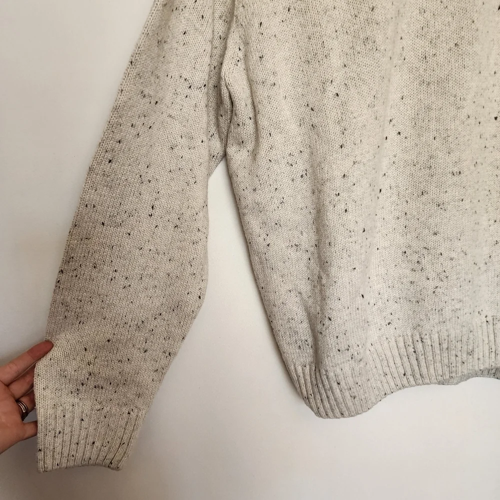 Chaps Beige Sweater with Elbow Patches